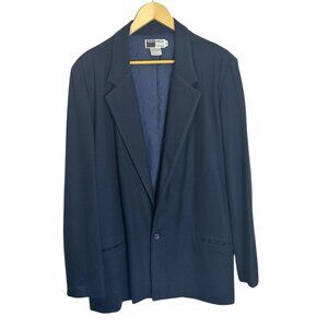 Vintage WilliWear by Will Smith Navy Blue Mens Wool Blazer Sport Jacket Sz M